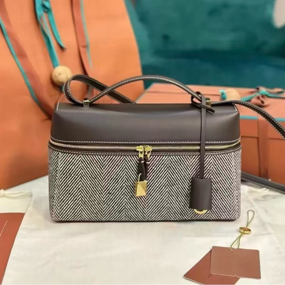 Loro Piana Premium Texture Splicing handbag
